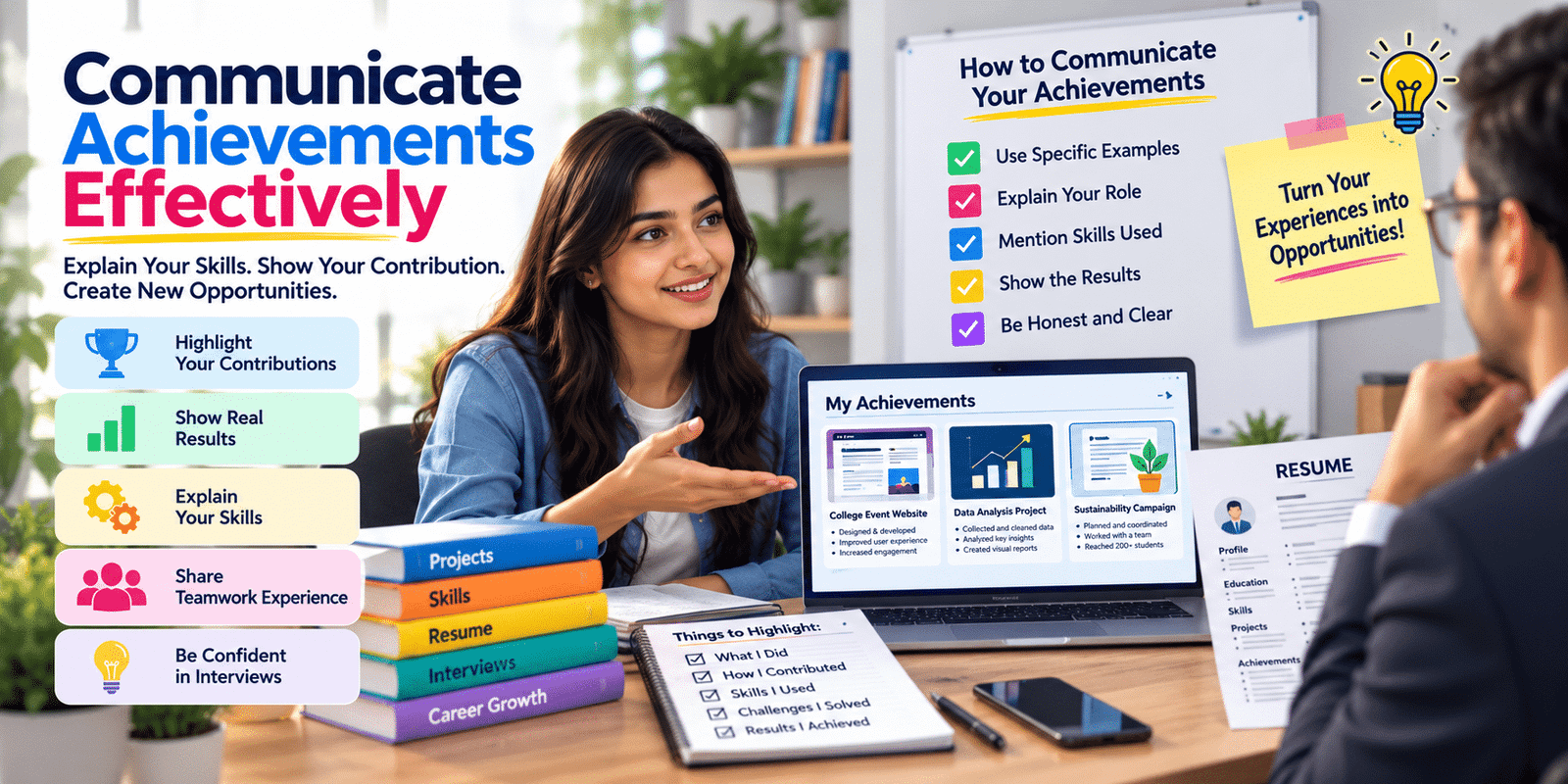 communicate achievements effectively